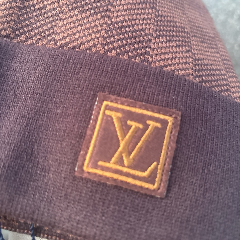 Louis Vuitton Brown Checkered Beanie - Picture 5 of 6